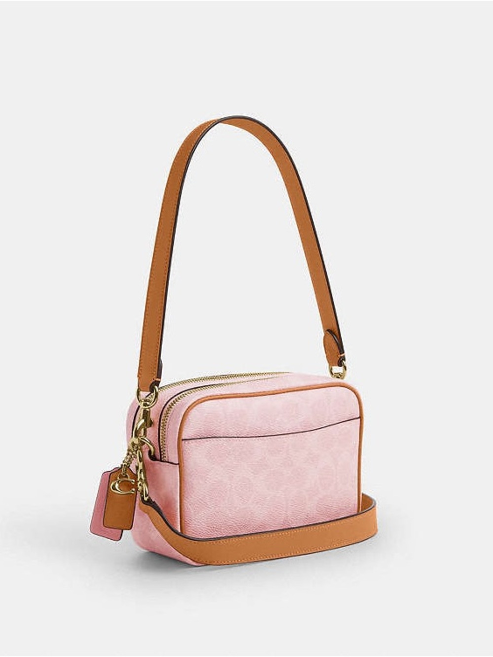 NWT Coach Powder Pink Mini Carey Crossbody Bag in Signature Canvas - Picture 10 of 13